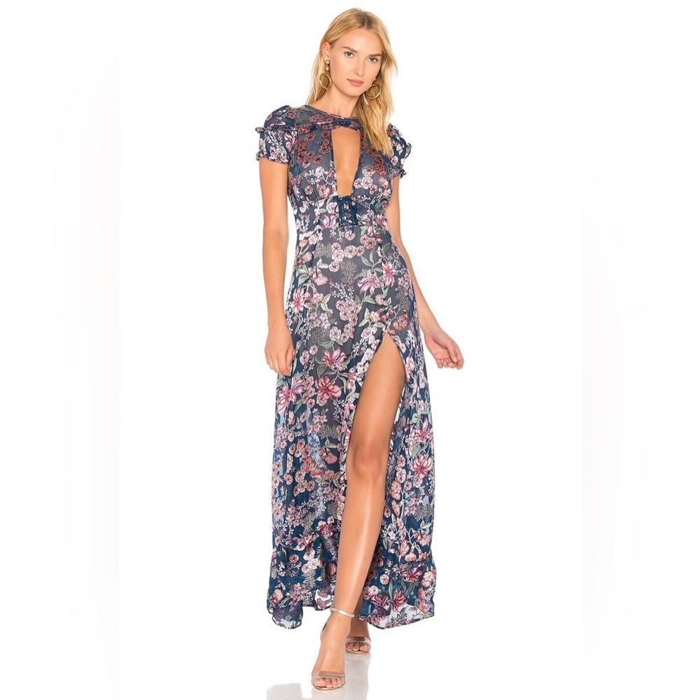 For Love & Lemons FLORA FLORAL MAXI DRESS NWT